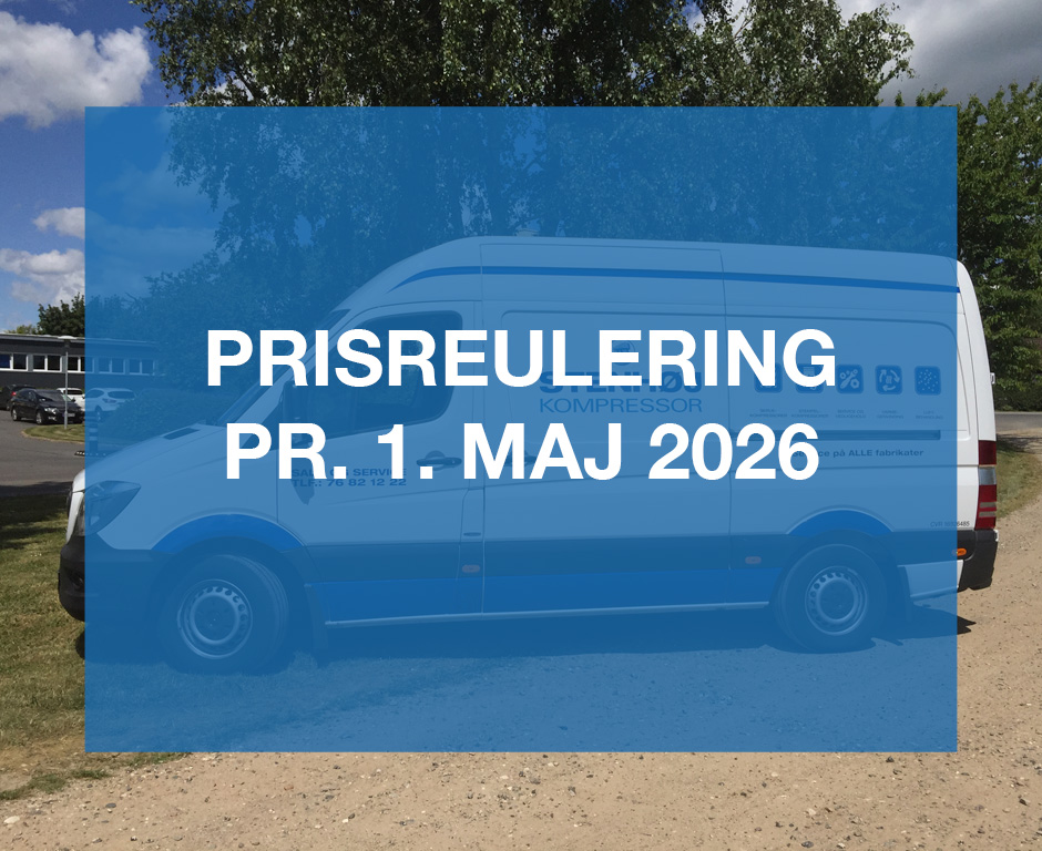 Prisregulering pr. 1. maj 2026
