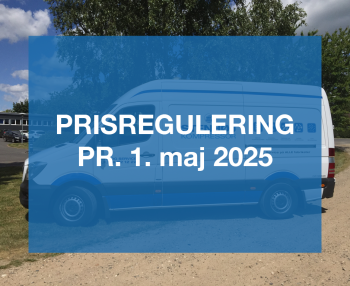 Varsling af prisregulering pr. 1. maj 2025
